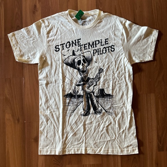 NWT Stone Temple Pilots Singing Skeleton Cowboy 🤠 T-shirt size medium - Picture 2 of 7